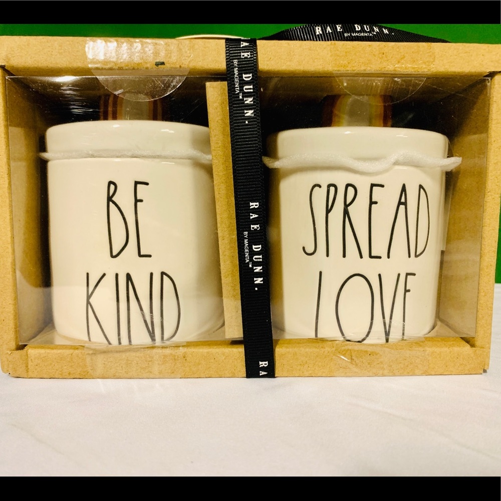 Rae Dunn Be Kind Spread Love Jar Set